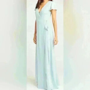 Show Me Your Mumu wrap dress, womens size small, light blue
